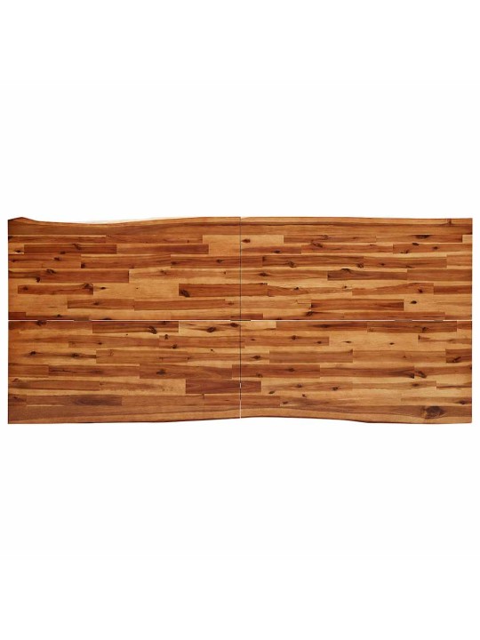 Virtuves galds, dabīgas formas malas, 200x90x75 cm, akācija