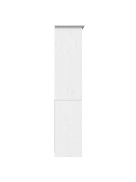 Grāmatu plaukts bodo, balts, 82x40x173 cm, priedes masīvkoks