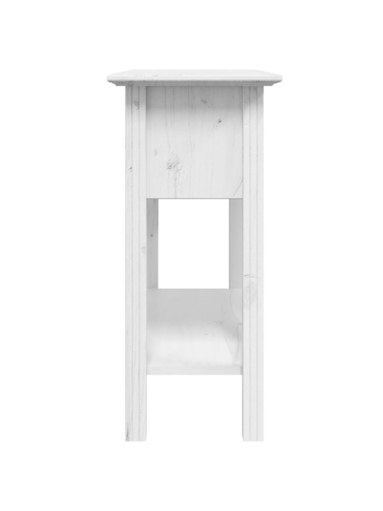 Konsoles galdiņš bodo, balts, 91x35x74 cm, priedes masīvkoks