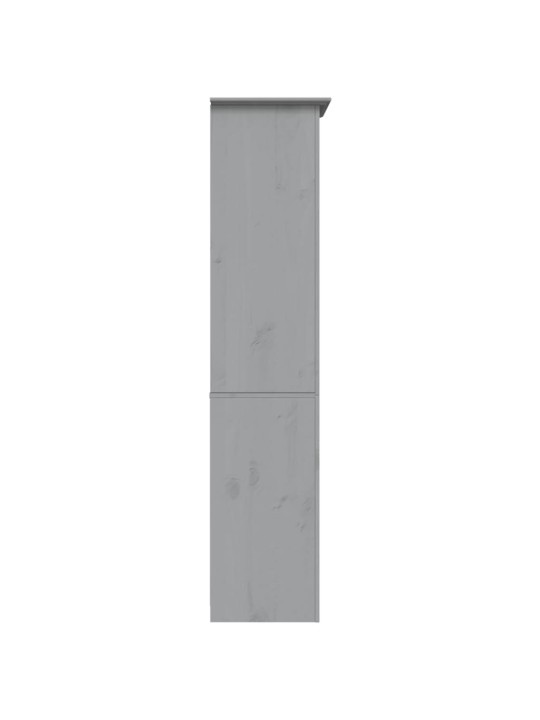 Grāmatu plaukts BODO, pelēks, 82x40x173 cm, priedes masīvkoks