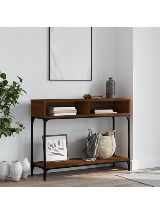 Konsoles galdiņš, brūna koka, 100x39x75 cm, inženierijas koks
