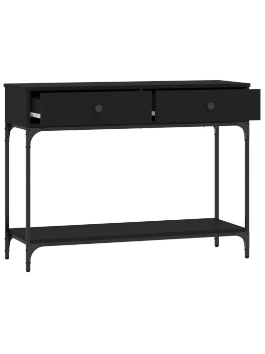 Konsoles galdiņš, melns, 100x34,5x75 cm, inženierijas koks
