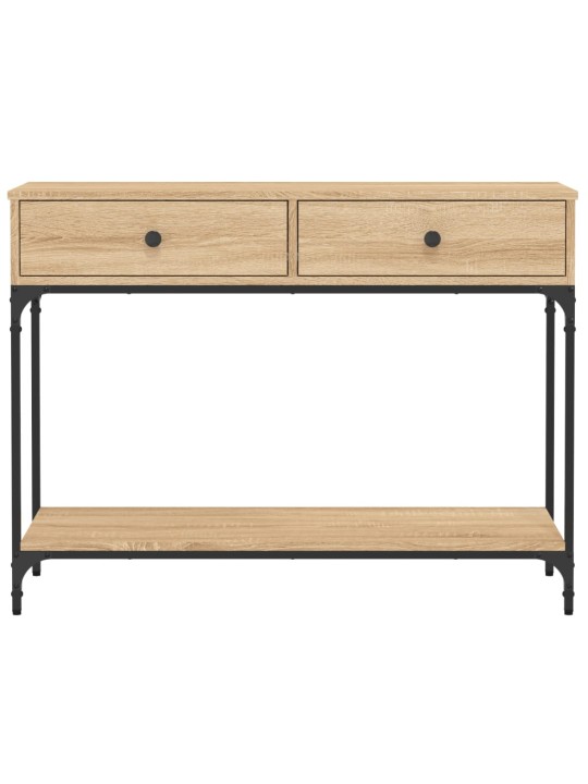 Konsoles galdiņš, koka krāsa, 100x34,5x75 cm, inženierijas koks