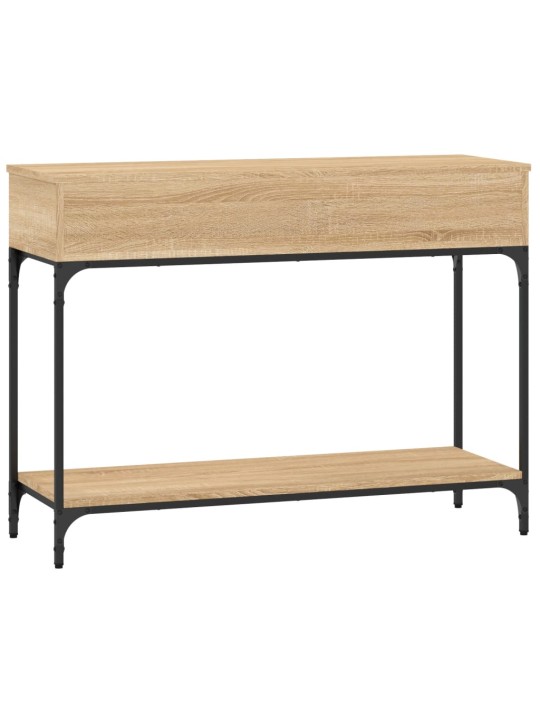 Konsoles galdiņš, koka krāsa, 100x34,5x75 cm, inženierijas koks