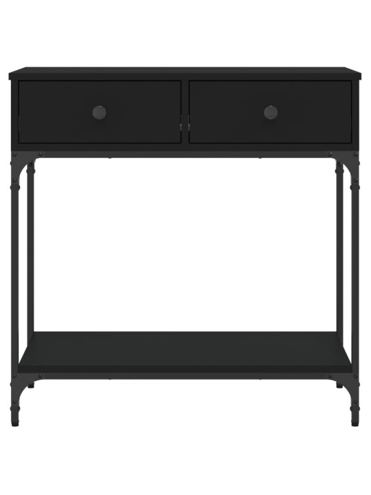 Konsoles galdiņš, melns, 75x34,5x75 cm, inženierijas koks
