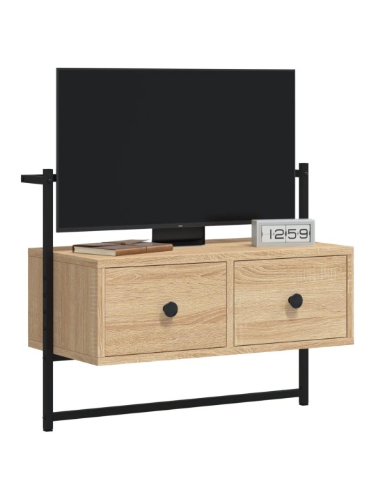 Sienas tv skapītis, ozolkoka, 60,5x30x51 cm, inženierijas koks