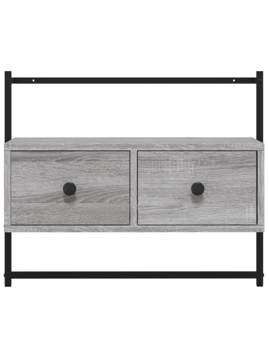Sienas tv skapītis, pelēks, 60,5x30x51 cm, inženierijas koks