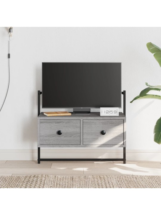 Sienas tv skapītis, pelēks, 60,5x30x51 cm, inženierijas koks