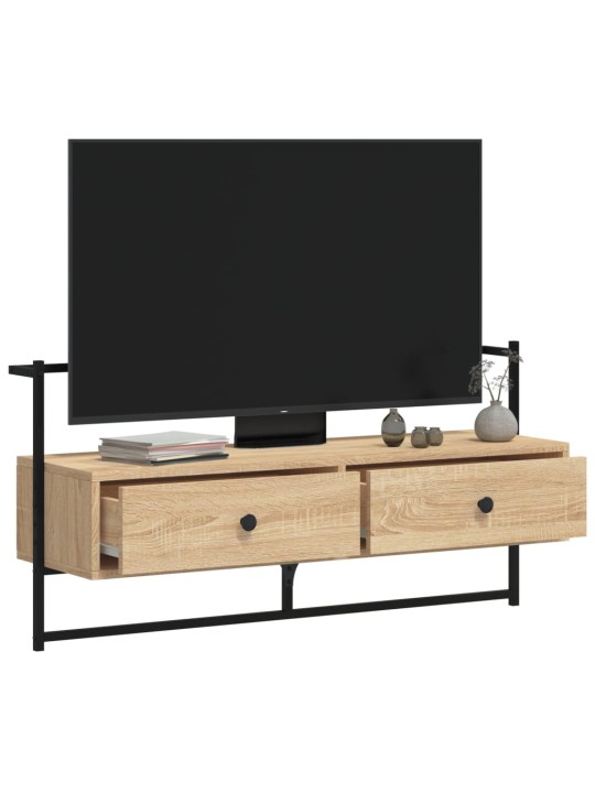 Sienas tv skapītis, ozolkoka, 100,5x30x51 cm, inženierijas koks