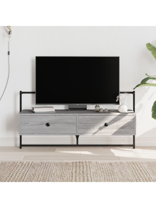 Sienas tv skapītis, pelēks, 100,5x30x51 cm, inženierijas koks