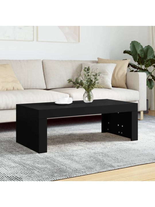 Kafijas galdiņš, melns, 102x50x36 cm, inženierijas koks