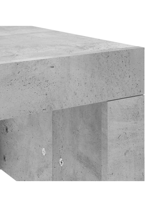 Kafijas galdiņš, betona pelēks, 102x50x36 cm, inženierijas koks