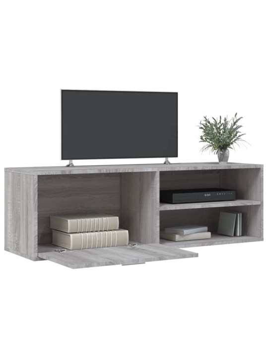 Tv skapītis, pelēka ozola, 120x34x37 cm, inženierijas koks