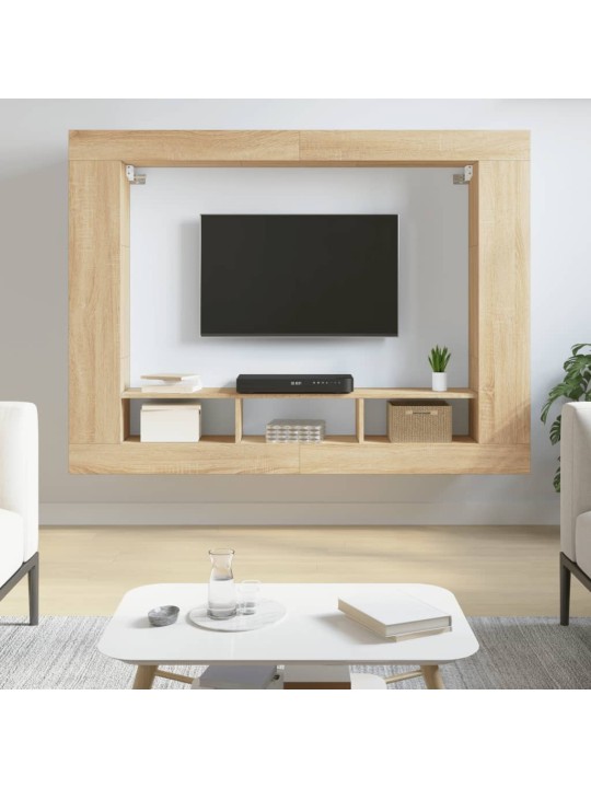 Tv skapītis, ozolkoka krāsa, 152x22x113 cm, inženierijas koks