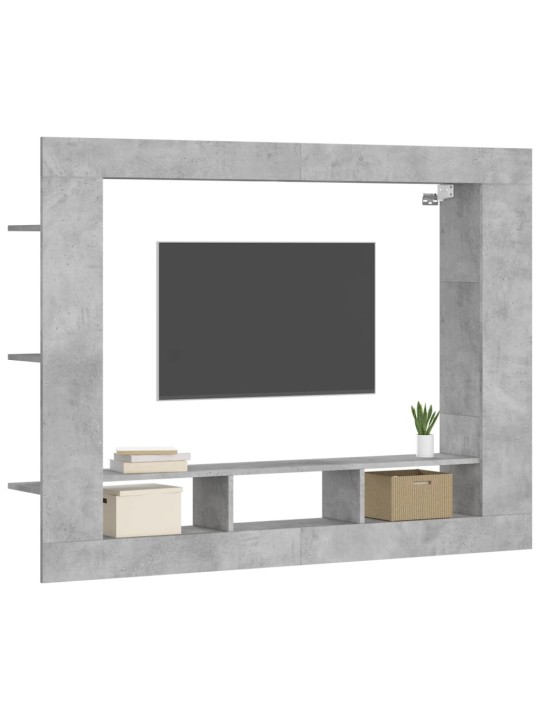 Tv skapītis, pelēks koks, 152x22x113 cm, inženierijas koks