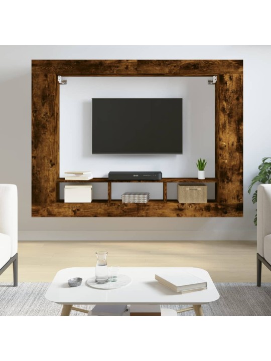 Tv skapītis, ozolkoka krāsa, 152x22x113 cm, inženierijas koks