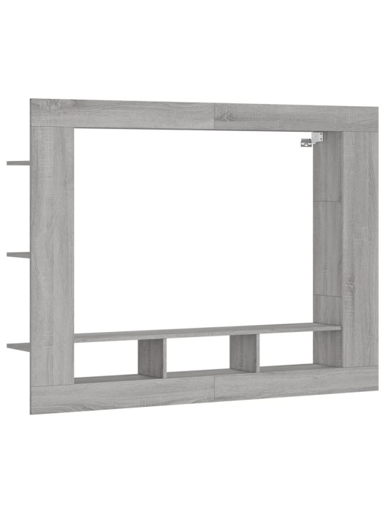 Tv skapītis, pelēka ozolkoka, 152x22x113 cm, inženierijas koks