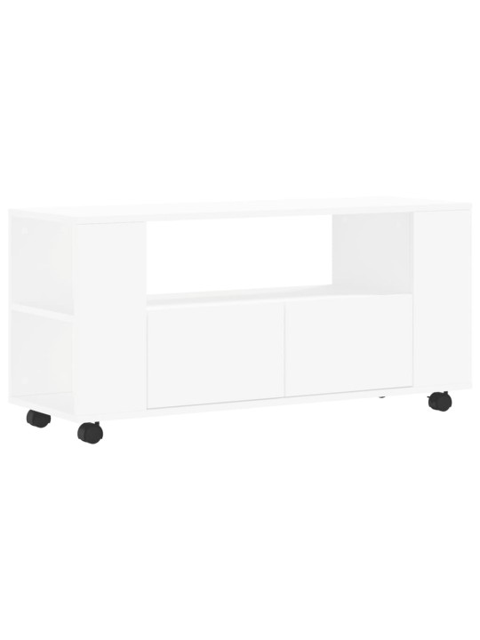 Tv skapītis, balts, 102x34,5x43 cm, inženierijas koks