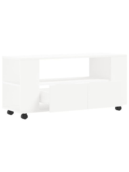 Tv skapītis, balts, 102x34,5x43 cm, inženierijas koks