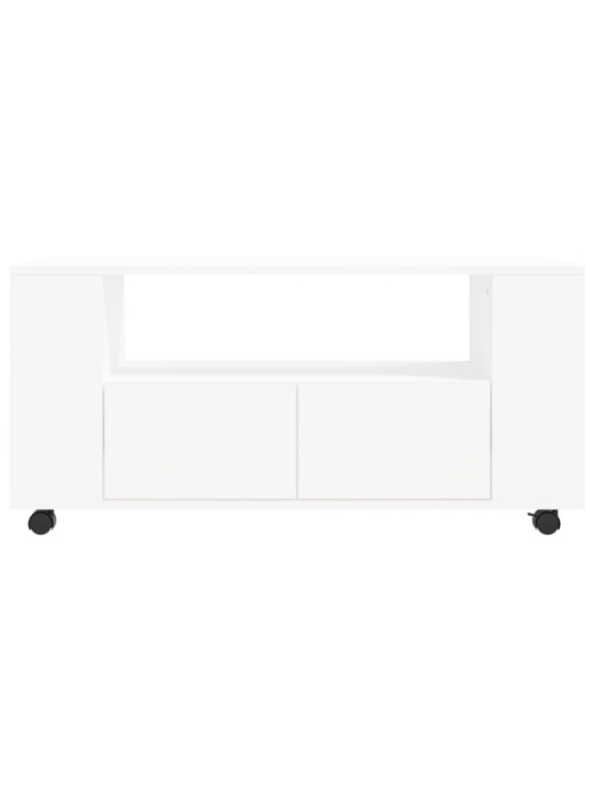 Tv skapītis, balts, 102x34,5x43 cm, inženierijas koks