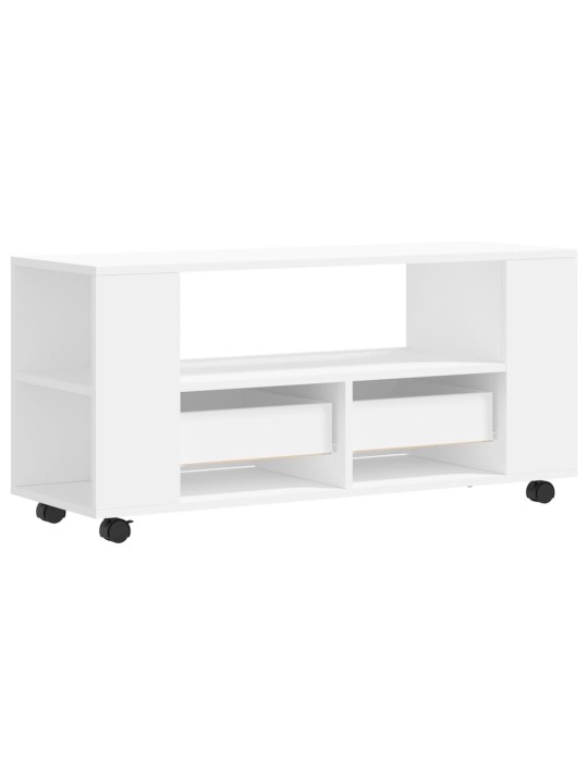 Tv skapītis, balts, 102x34,5x43 cm, inženierijas koks