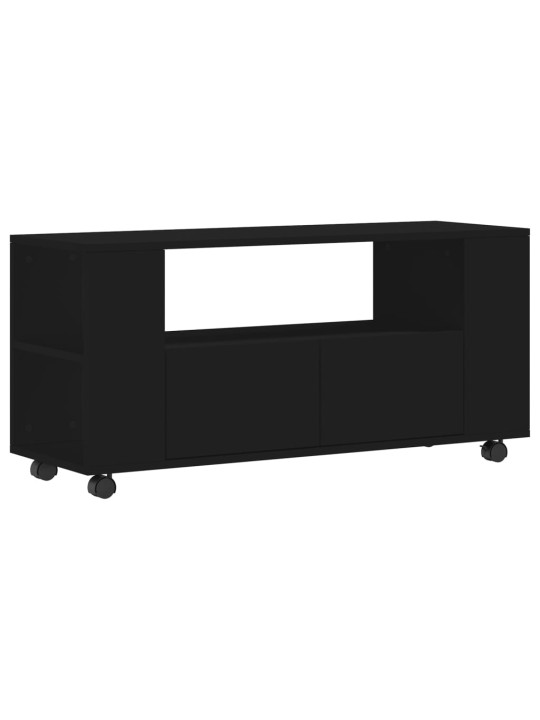 Tv skapītis, melns, 102x34,5x43 cm, inženierijas koks