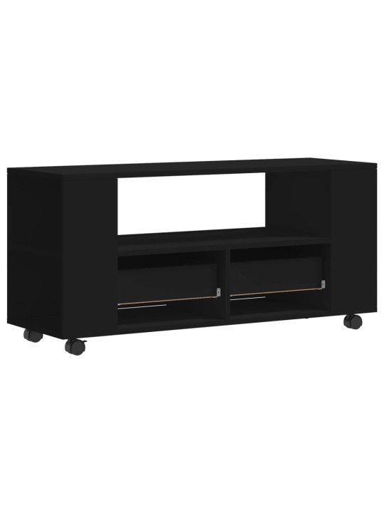 Tv skapītis, melns, 102x34,5x43 cm, inženierijas koks