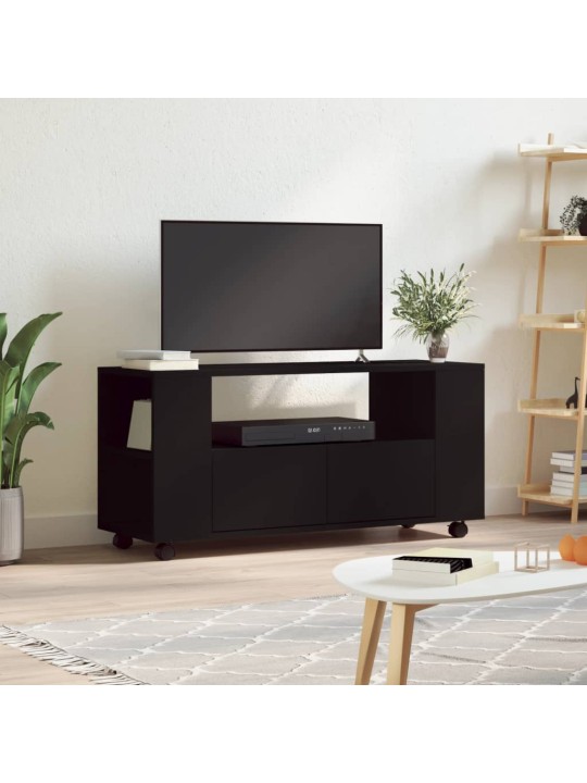 Tv skapītis, melns, 102x34,5x43 cm, inženierijas koks