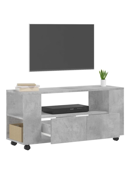 Tv skapītis, betona pelēks, 102x34,5x43 cm, inženierijas koks
