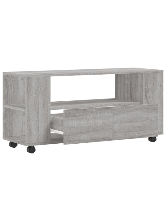 Tv skapītis, pelēka ozolkoka, 102x34,5x43 cm, inženierijas koks
