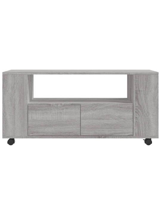 Tv skapītis, pelēka ozolkoka, 102x34,5x43 cm, inženierijas koks