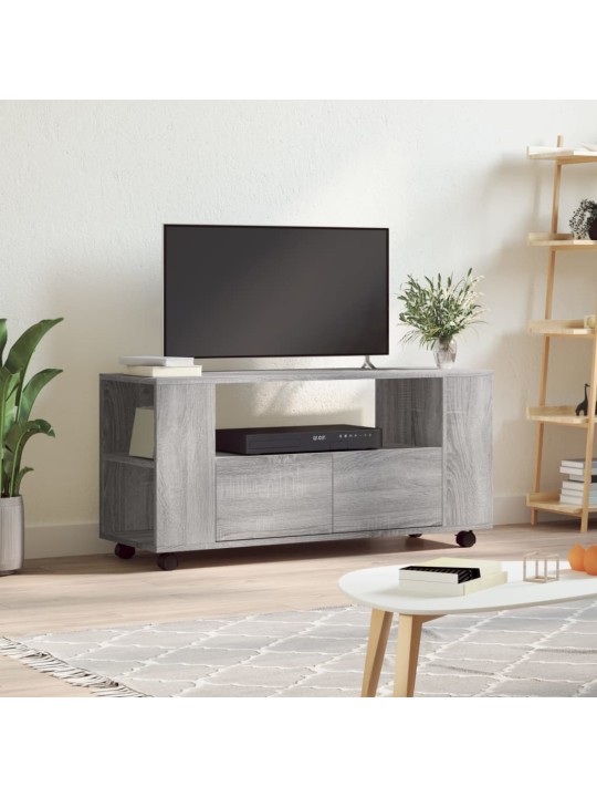 Tv skapītis, pelēka ozolkoka, 102x34,5x43 cm, inženierijas koks