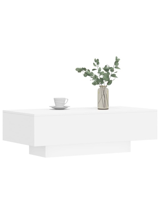 Kafijas galdiņš, balts, 100x49,5x31 cm, inženierijas koks