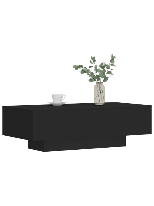 Kafijas galdiņš, melns, 100x49,5x31 cm, inženierijas koks