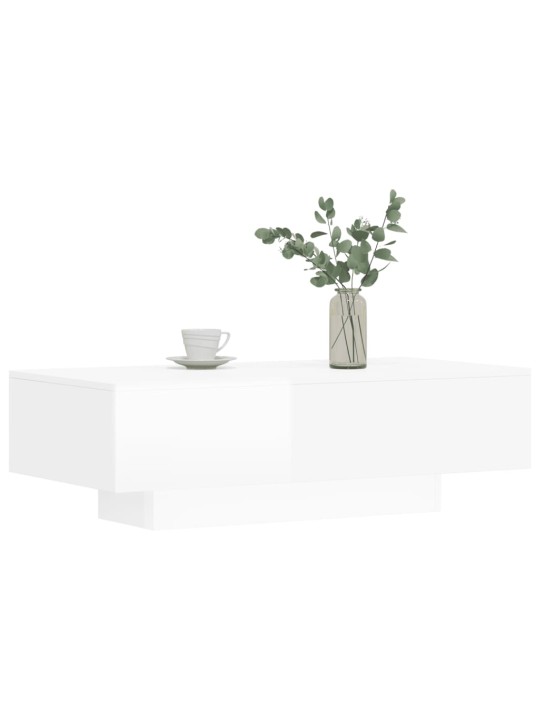 Kafijas galdiņš, balts, 100x49,5x31 cm, inženierijas koks