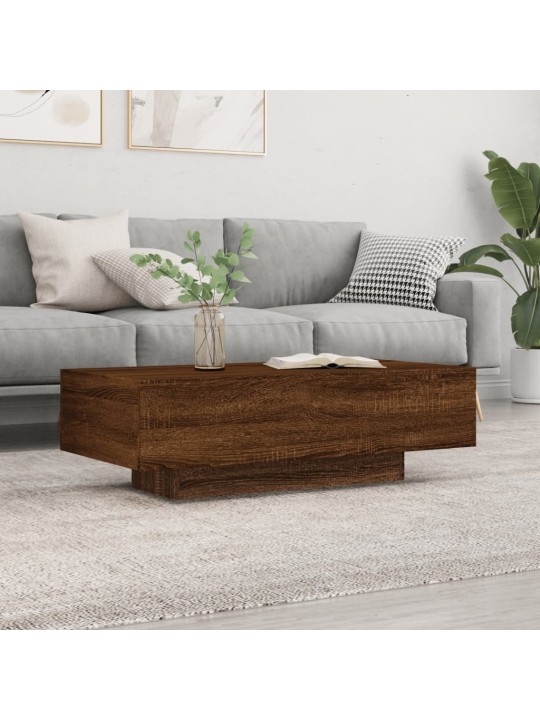 Kafijas galdiņš, brūna ozolkoka, 100x49,5x31 cm