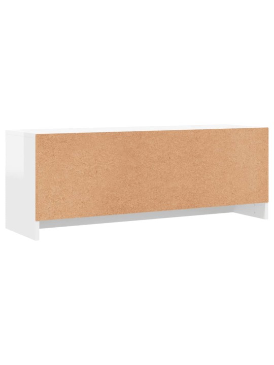 Tv skapītis, spīdīgi balts, 102x30x37,5 cm, inženierijas koks