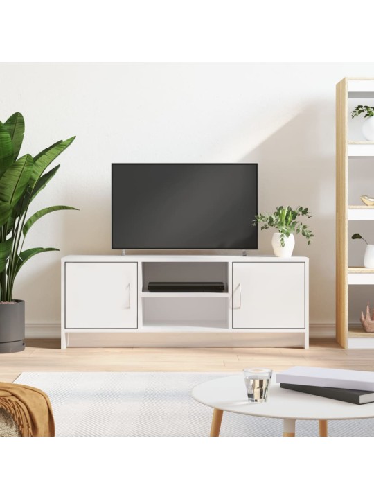 Tv skapītis, spīdīgi balts, 102x30x37,5 cm, inženierijas koks