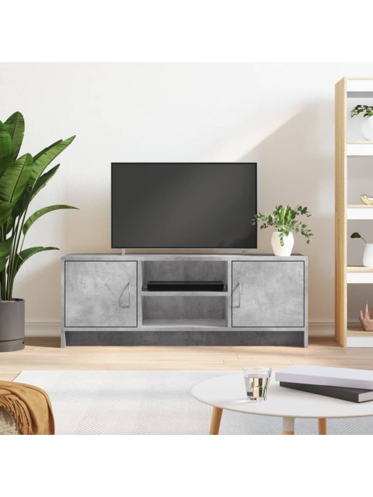 Tv skapītis, betona pelēks, 102x30x37,5 cm, inženierijas koks