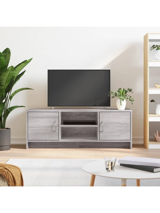Tv skapītis, pelēka ozolkoka, 102x30x37,5 cm, inženierijas koks
