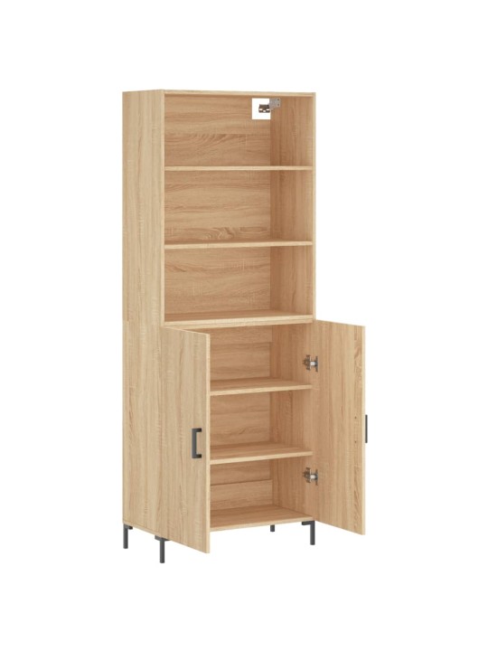 Augstais skapis, ozolkoka, 69,5x34x180 cm, inženierijas koks