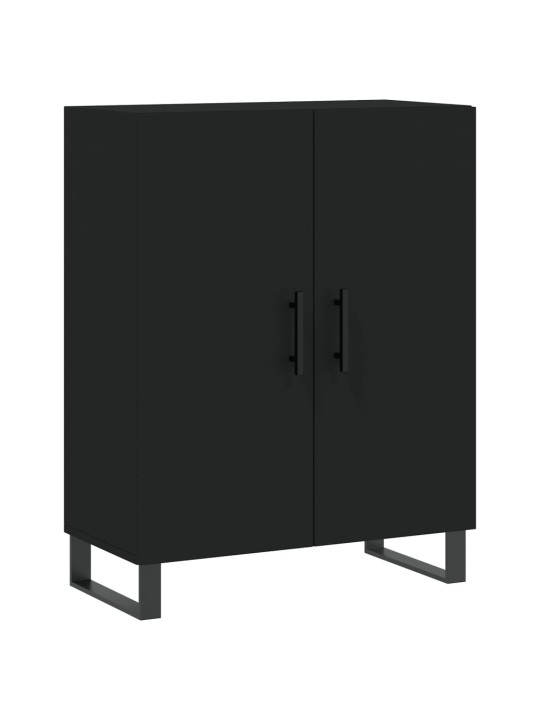 Augstais skapis, melns, 69,5x34x180 cm, inženierijas koks