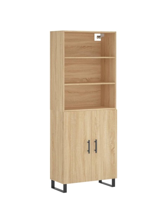 Augstais skapis, ozolkoka, 69,5x34x180 cm, inženierijas koks