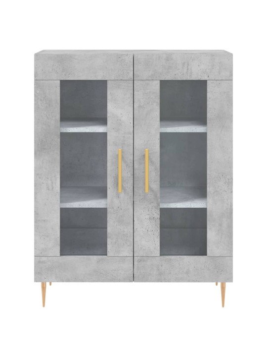 Augstais skapis, pelēks, 69,5x34x180 cm, inženierijas koks