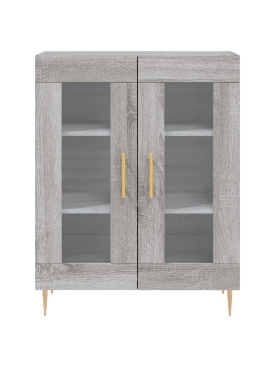 Augstais skapis, pelēks, 69,5x34x180 cm, inženierijas koks