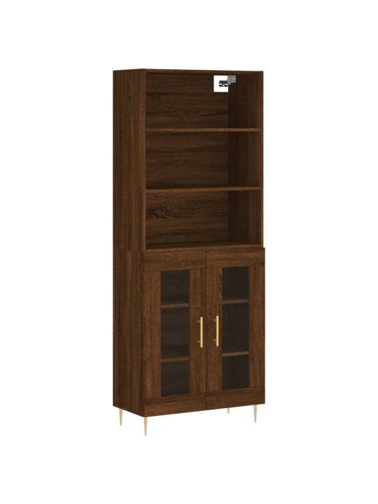 Augstais skapis, ozolkoka, 69,5x34x180 cm, inženierijas koks