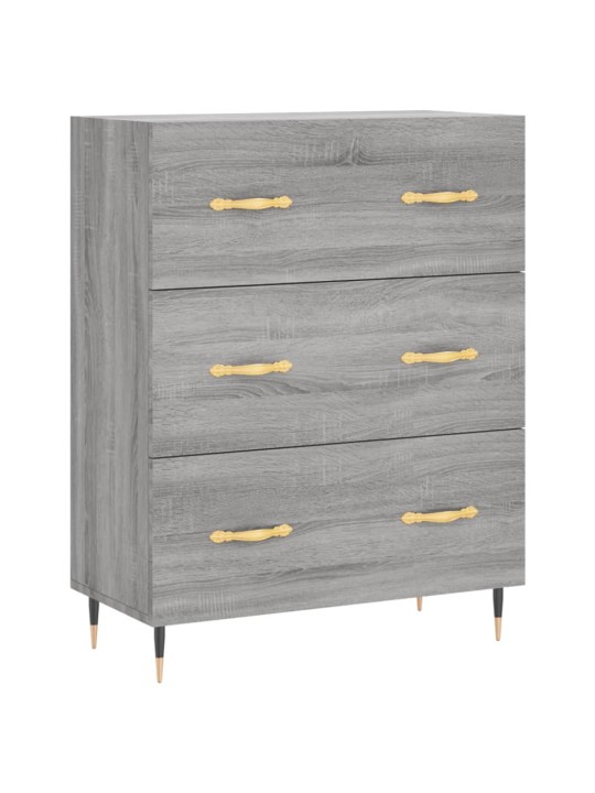 Augstais skapis, pelēks, 69,5x34x180 cm, inženierijas koks