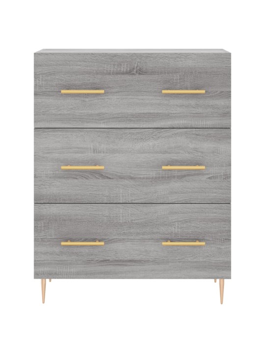 Augstais skapis, pelēks, 69,5x34x180 cm, inženierijas koks
