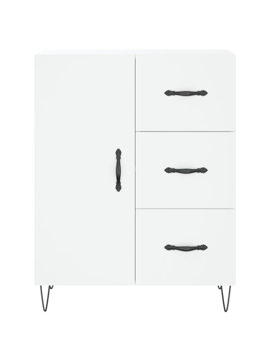 Augstais skapis, balts, 69,5x34x180 cm, inženierijas koks