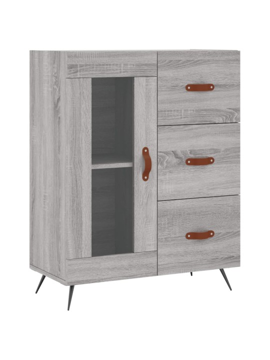 Augstais skapis, pelēks, 69,5x34x180 cm, inženierijas koks